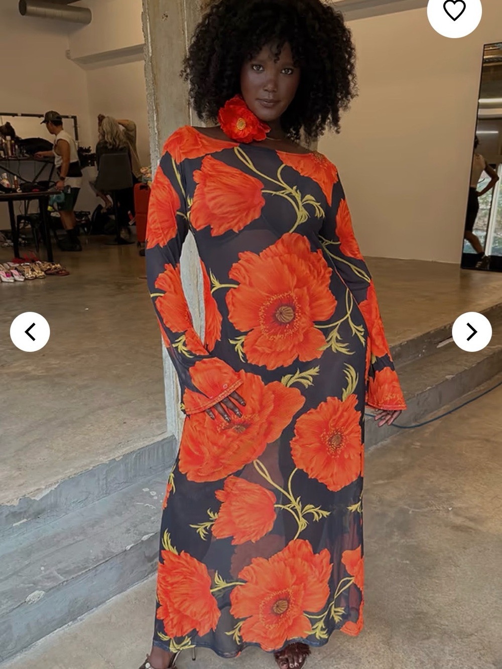 Never Fully Dressed Aria Mesh Dress in Black Poppy